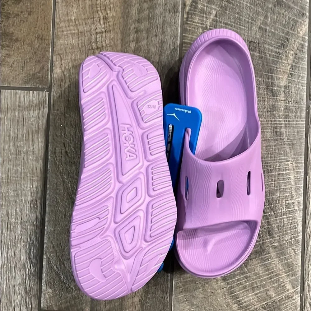 Hoka Purple slipon Sandals with Ventilation